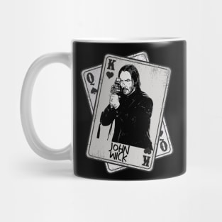 Retro John Wick Keanu Reeves Card Style Mug